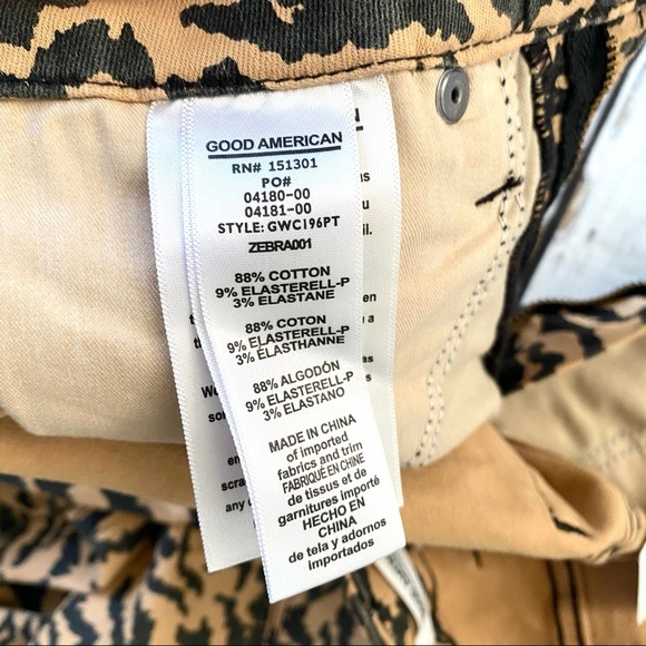 GOOD AMERICAN Zebra Print Jean - Size 8/29 - Picture 5 of 13